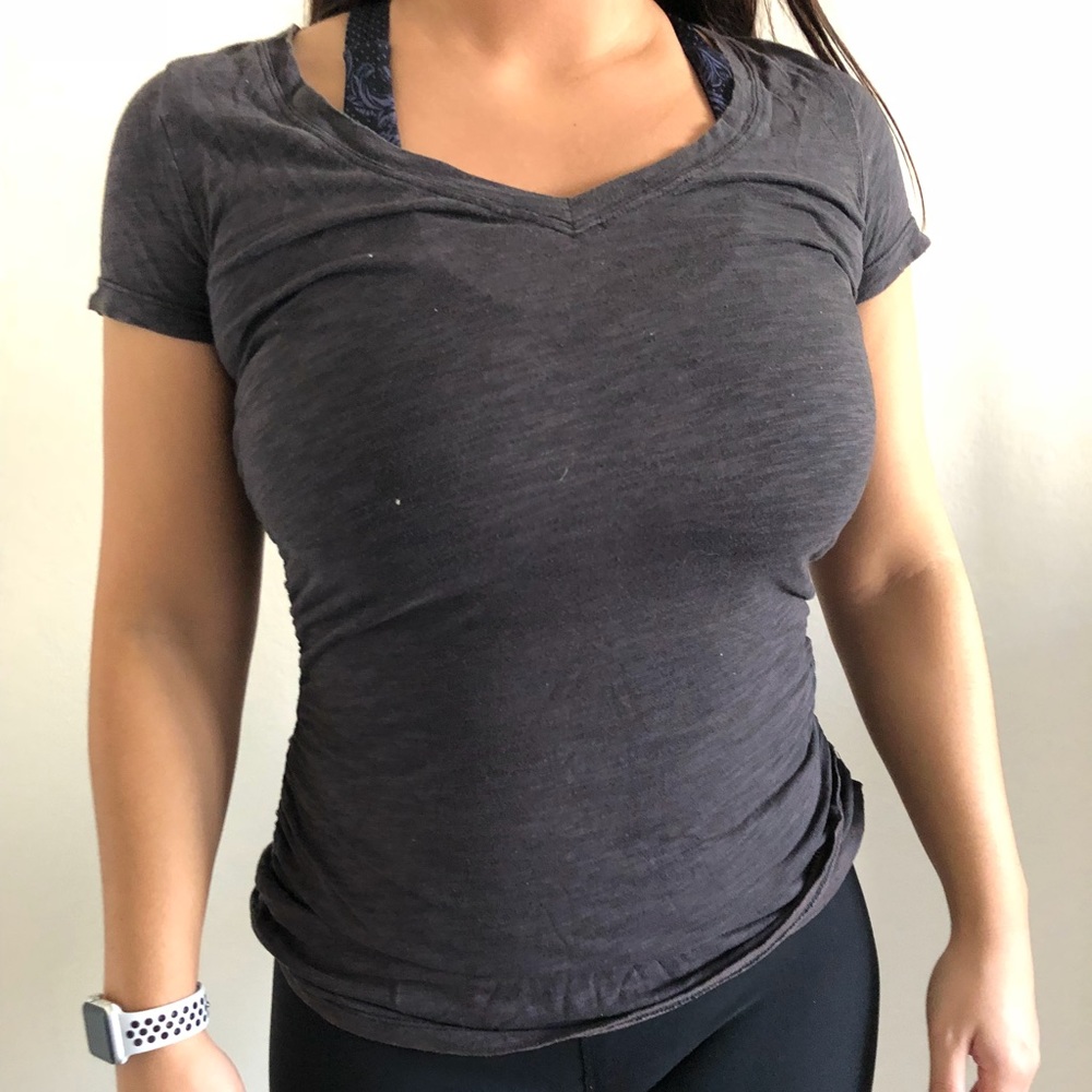 Casual Charcoal V-Neck